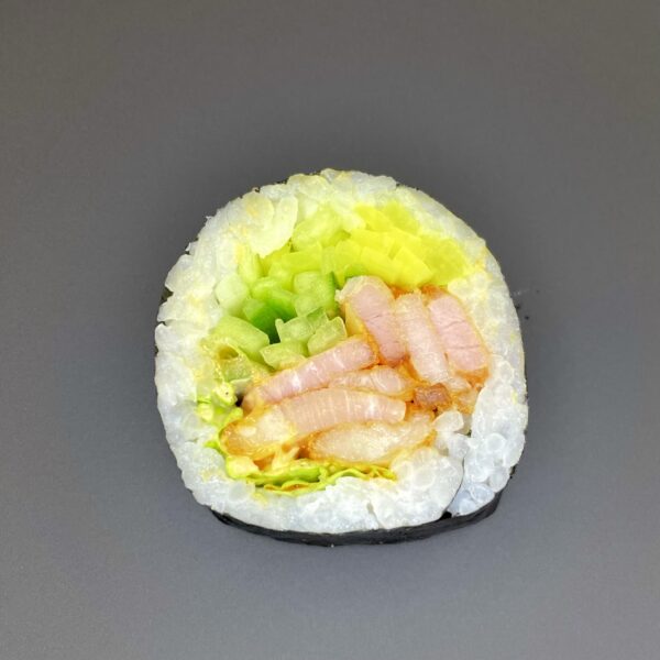 Bekon ( sałata, spicy majo, por, ogórek, oshinko, smażony bekon)